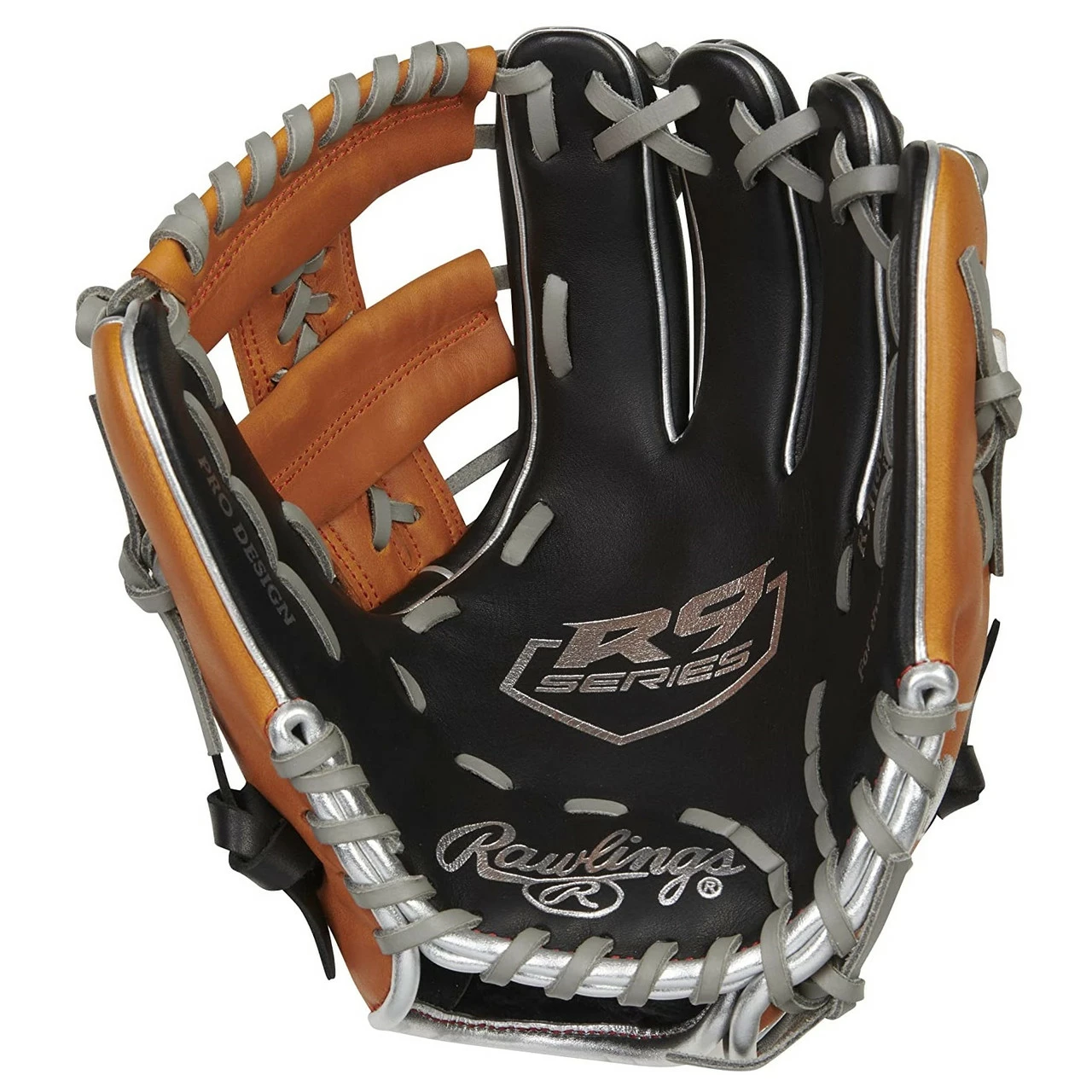 Rawlings R9 Contour Baseball Glove 11 Inch X-Laced Single-Post Web Right Hand Throw 2 Rawlings R9 Contour Baseball Glove 11 Inch X-Laced Single-Post Web Right Hand Throw - Image 2