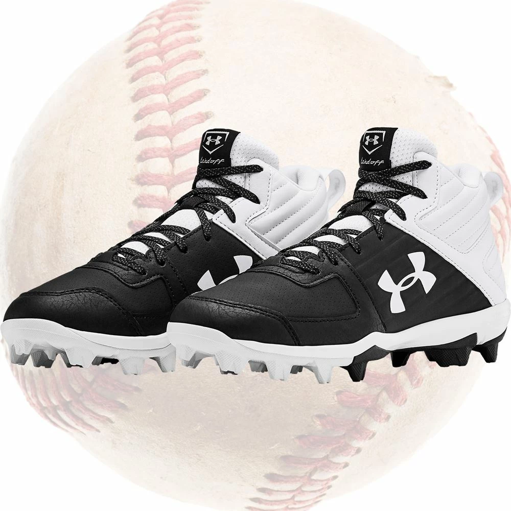 Under Armour Leadoff Mid RM Jr Youth Baseball Cleats 3 Under Armour Leadoff Mid RM Jr Youth Baseball Cleats - Image 3