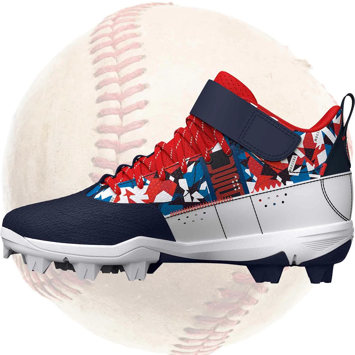 Under Armour Harper 7 USA Mid RM Jr. Youth Baseball Cleats 3 Under Armour Harper 7 USA Mid RM Jr. Youth Baseball Cleats - Image 3
