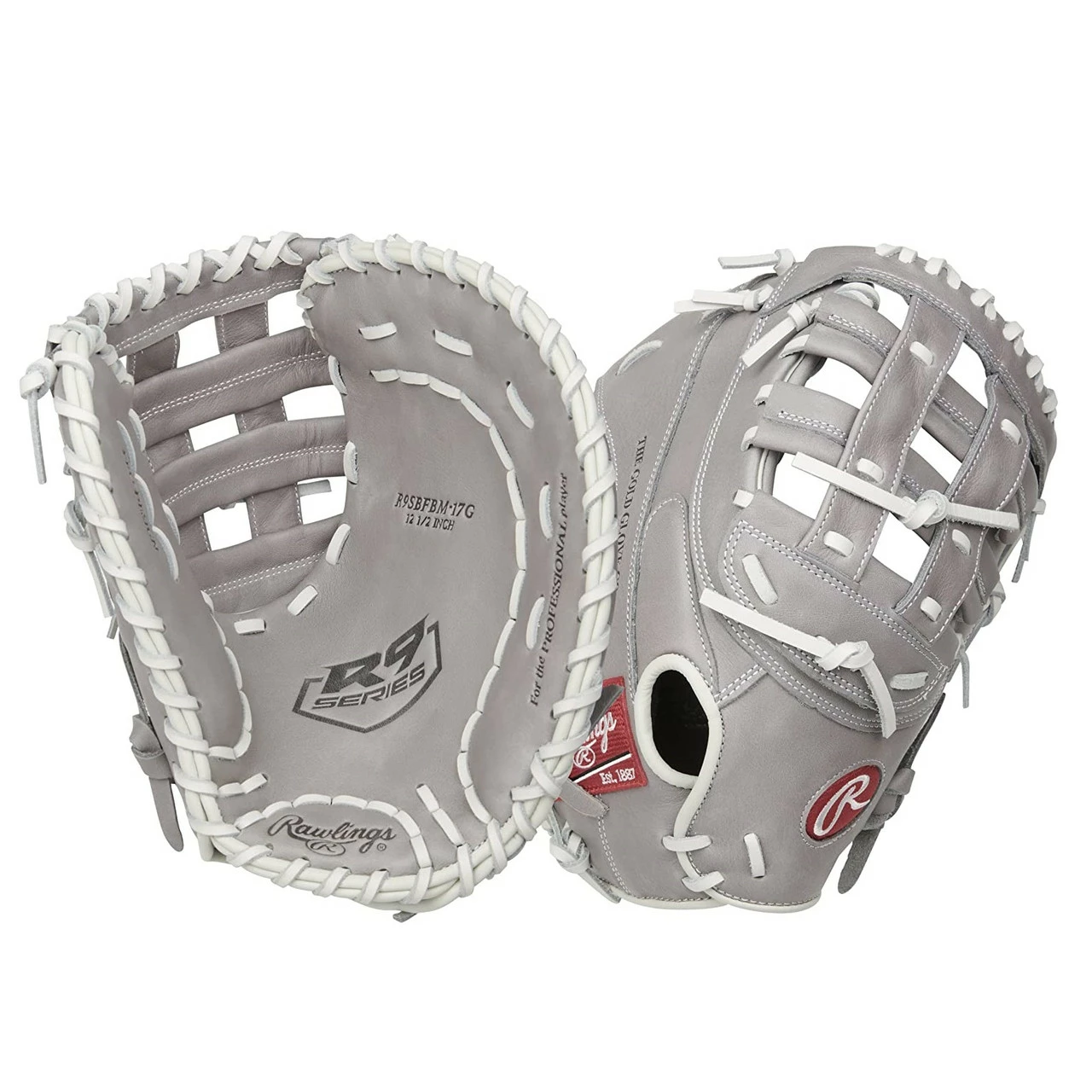 Rawlings R9 Series Fastpitch Softball First Base Mitt Mod Pro H Web 12.5 Inch Right Hand Throw 3 Rawlings R9 Series Fastpitch Softball First Base Mitt Mod Pro H Web 12.5 Inch Right Hand Throw - Image 3