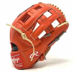 Rawlings Heart Of The Hide Red Orange 442 Camel Lace Baseball Glove 12.75 Inch Right Hand Throw