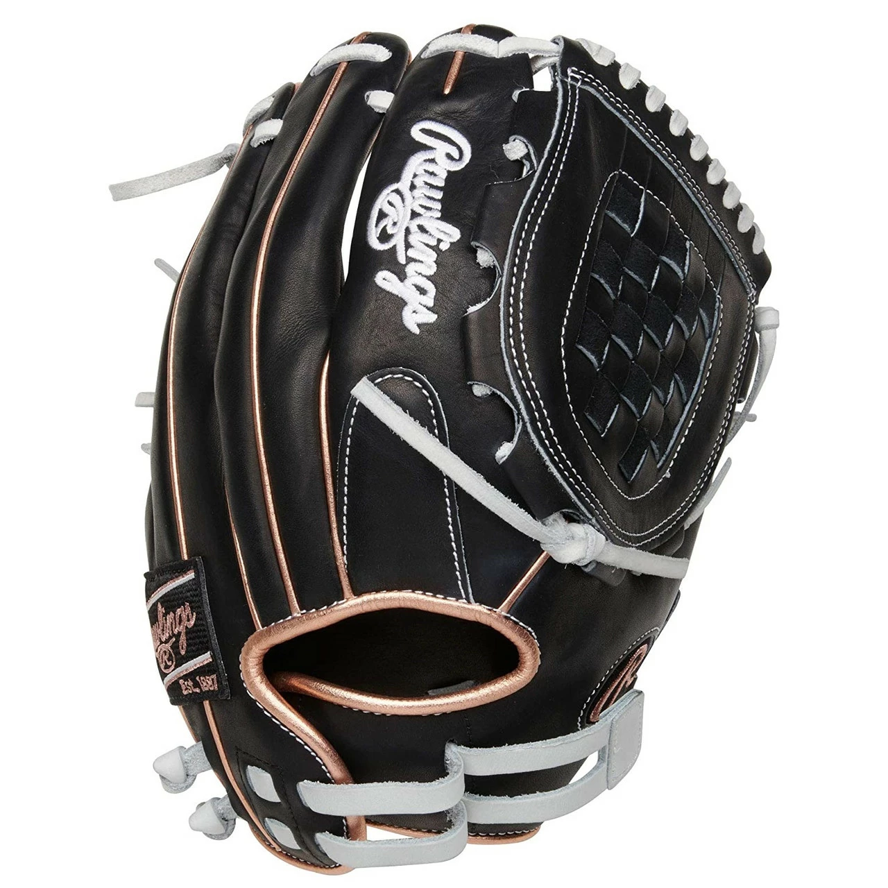 Rawlings Heart Of The Hide Black Rose Gold Softball Glove Basket Web 12 Inch Right Hand Throw 1 Rawlings Heart Of The Hide Black Rose Gold Softball Glove Basket Web 12 Inch Right Hand Throw