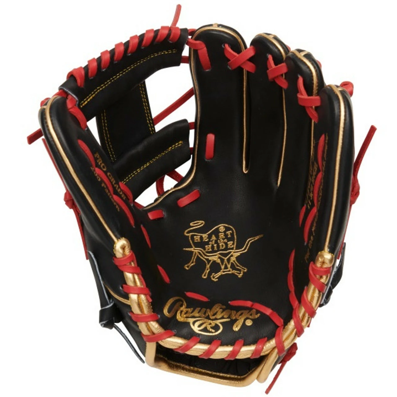 Rawlings Heart Of Hide 2022 Baseball Glove BLACK 11.75 Inch Right Hand Throw 2 Rawlings Heart Of Hide 2022 Baseball Glove BLACK 11.75 Inch Right Hand Throw - Image 2
