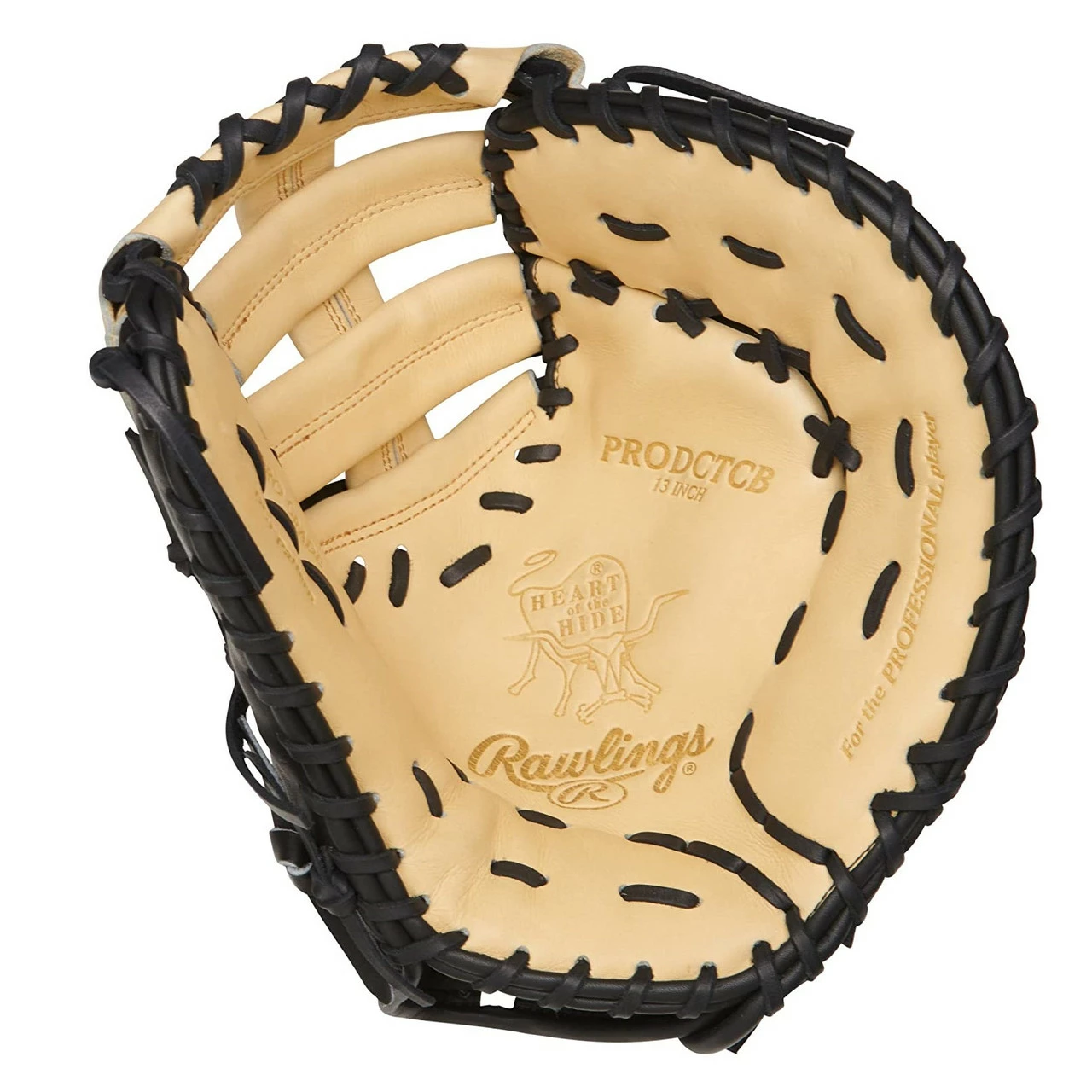 Rawlings Heart Of The Hide First Base Baseball Glove Camel Black 13 Inch Right Hand Throw 3 Rawlings Heart Of The Hide First Base Baseball Glove Camel Black 13 Inch Right Hand Throw - Image 3