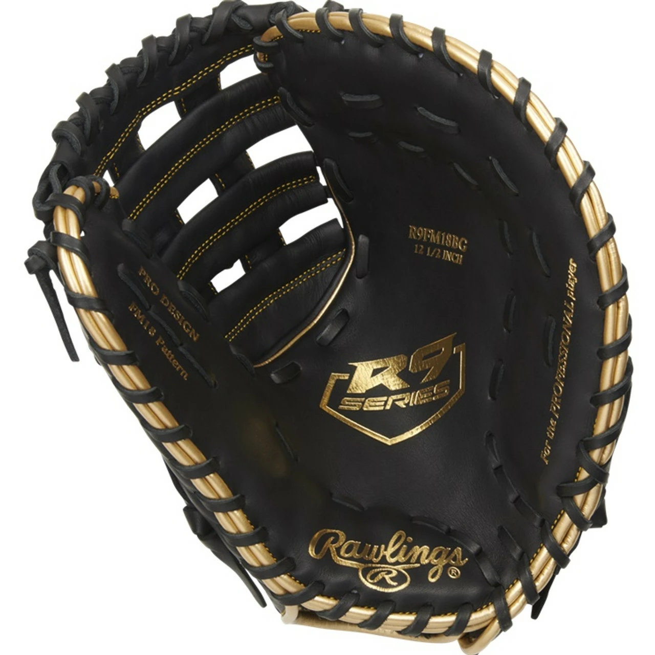 Rawlings R9 Series Baseball First Base Mitt Mod Pro H Web 12.5 Inch Right Hand Throw 2 Rawlings R9 Series Baseball First Base Mitt Mod Pro H Web 12.5 Inch Right Hand Throw - Image 2