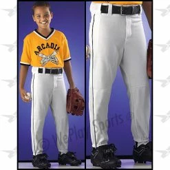 Alleson Athletic Youth Baseball Pants With Contrast Piping -Baseball Gloves Shop DA605PLPY 500