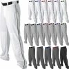 Alleson Athletic Open Bottom Mens Baseball Pants W. Side Braid