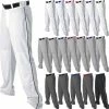 Alleson Athletic Open Bottom Youth Baseball Pants W. Side Braid