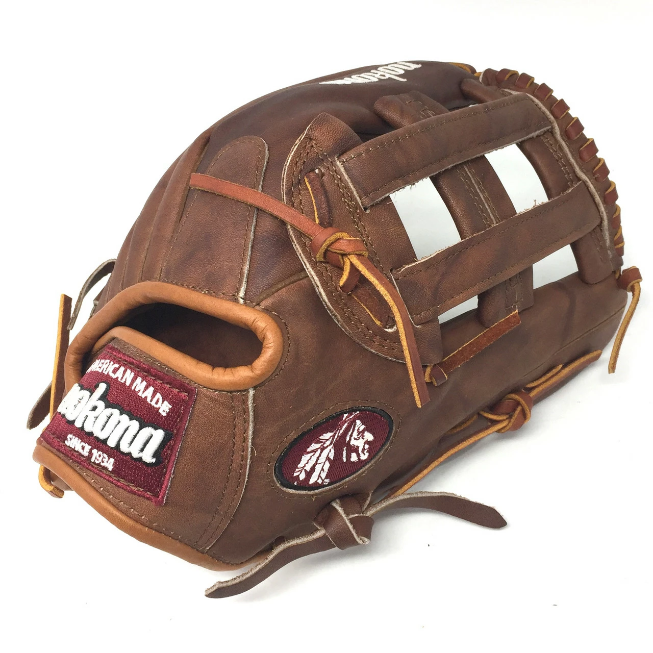 Nokona Walnut 12.75 Baseball Glove WB-1275H Right Hand Throw H Web 2 Nokona Walnut 12.75 Baseball Glove WB-1275H Right Hand Throw H Web - Image 2