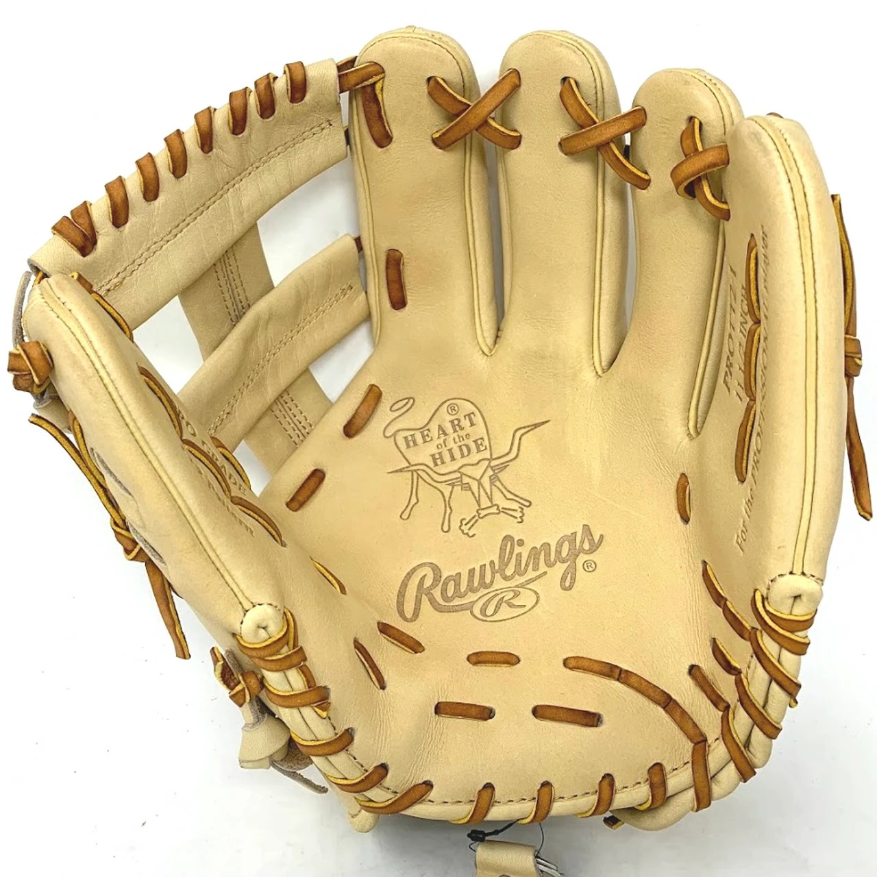 Rawlings Heart Of The Hide PRO-TT2 Baseball Glove 11.5 Camel Tan Laces Right Hand Throw 5 Rawlings Heart Of The Hide PRO-TT2 Baseball Glove 11.5 Camel Tan Laces Right Hand Throw - Image 5