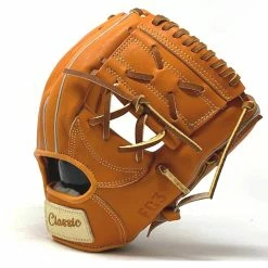 Classic Baseball Glove 11 Inch One Piece Orange Right Hand Throw