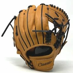 Classic Baseball Glove 11 Inch One Piece Tan Black Welt Right Hand Throw -Baseball Gloves Shop IMG 5114 99626.1649094120