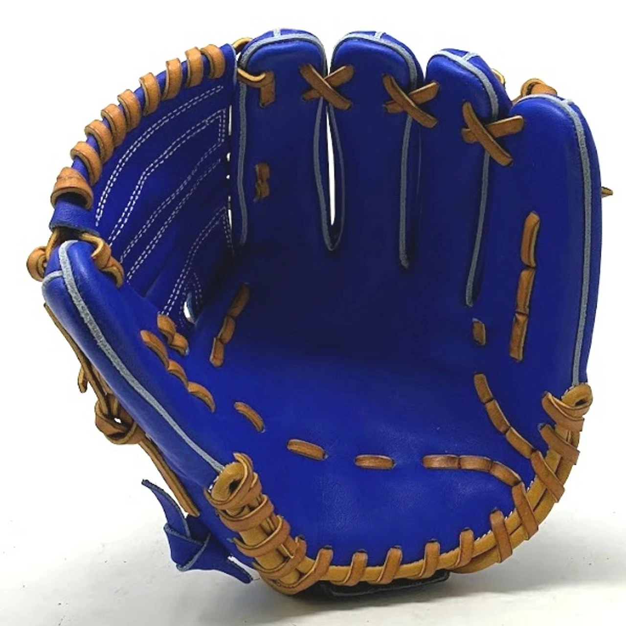Custom Pro US Kip Blue Tan 12 Inch Baseball Glove Right Hand Throw 2 Custom Pro US Kip Blue Tan 12 Inch Baseball Glove Right Hand Throw - Image 2