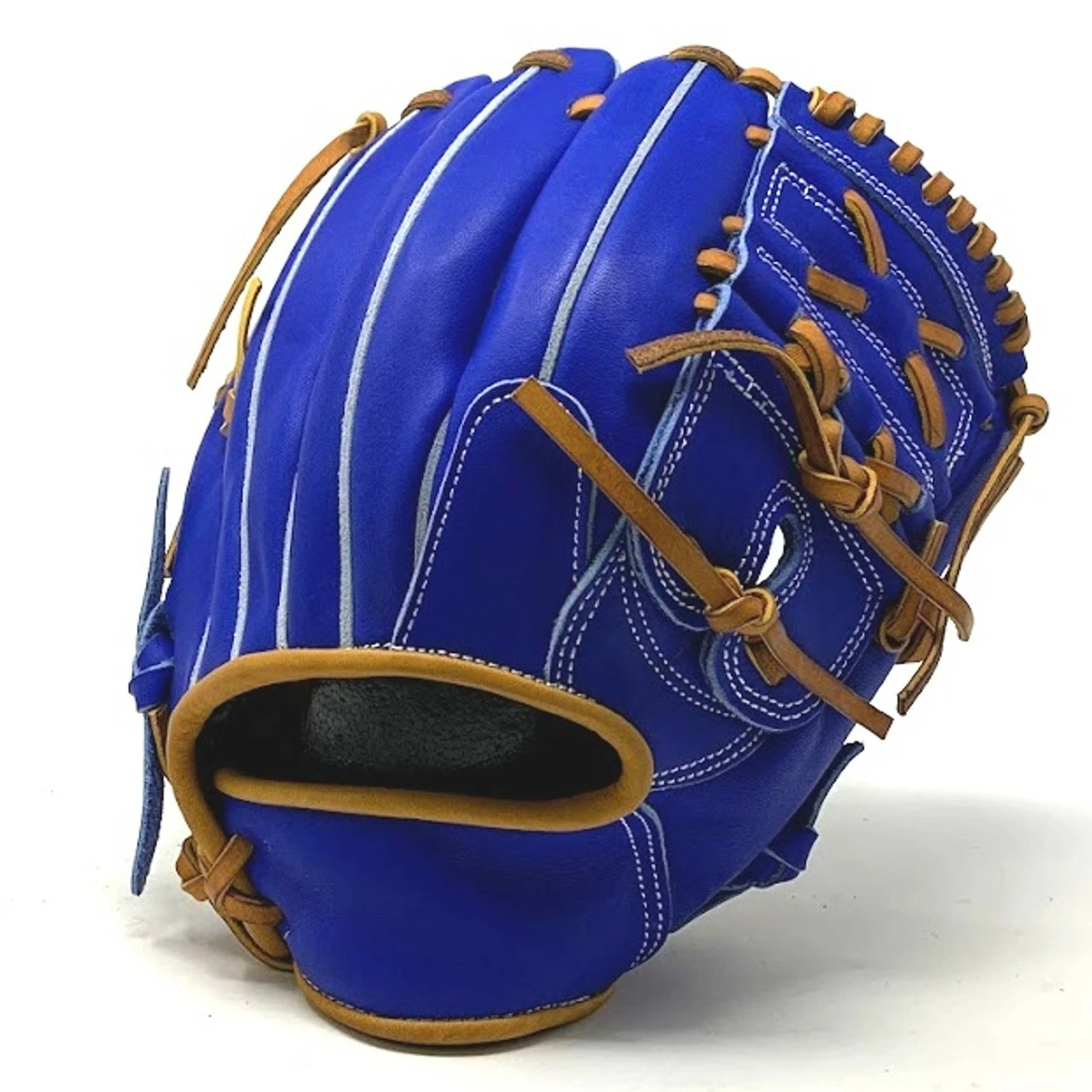 Custom Pro US Kip Blue Tan 12 Inch Baseball Glove Right Hand Throw 5 Custom Pro US Kip Blue Tan 12 Inch Baseball Glove Right Hand Throw - Image 5