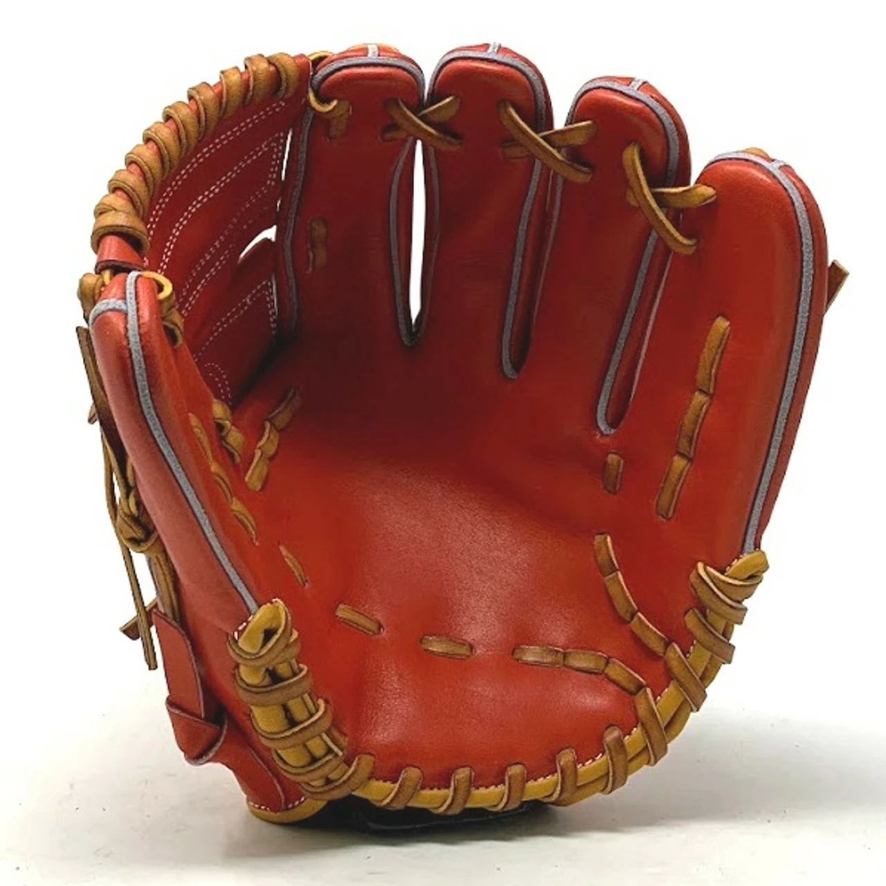 Custom Pro US Kip Red Tan 12 Inch Baseball Glove Right Hand Throw 2 Custom Pro US Kip Red Tan 12 Inch Baseball Glove Right Hand Throw - Image 2