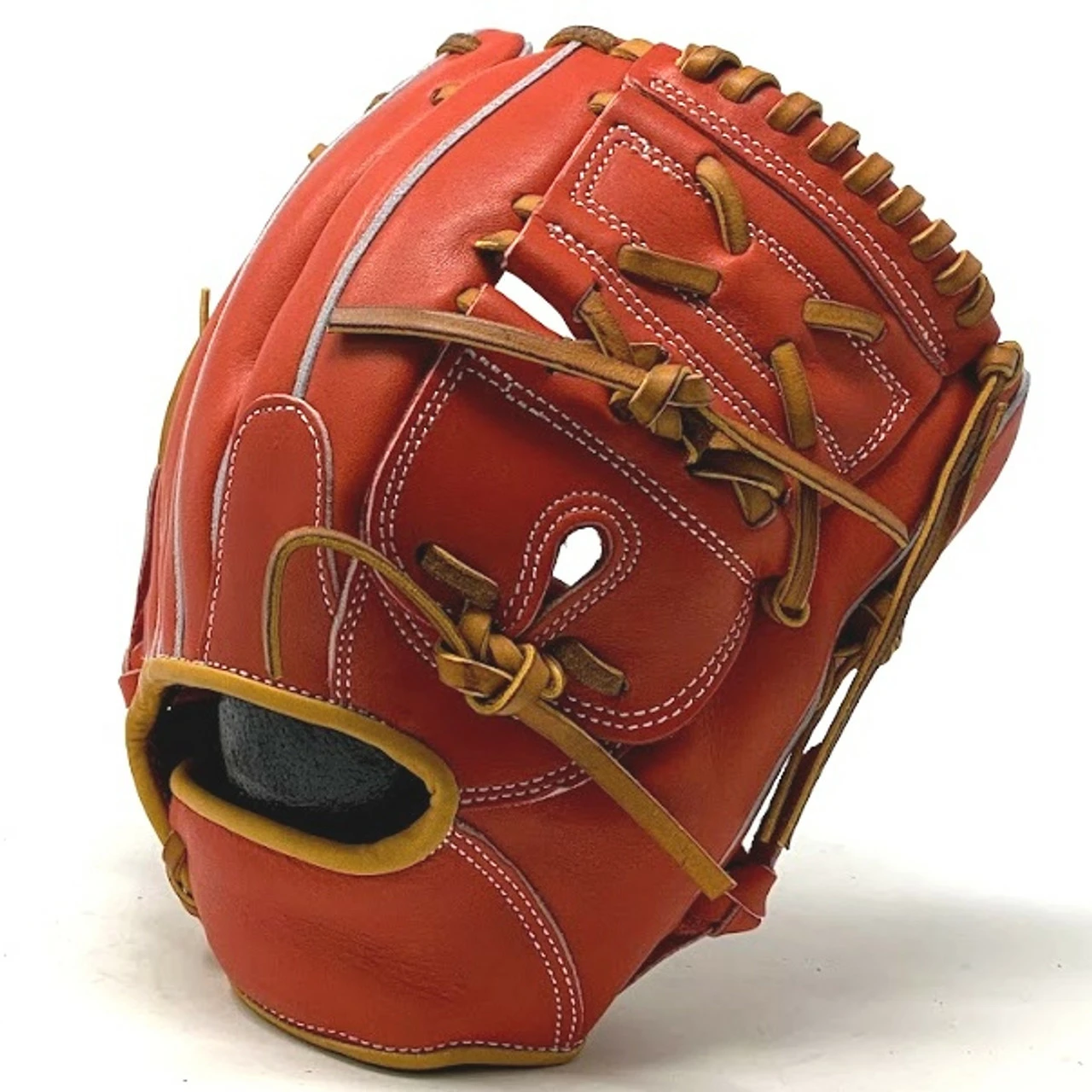 Custom Pro US Kip Red Tan 12 Inch Baseball Glove Right Hand Throw 5 Custom Pro US Kip Red Tan 12 Inch Baseball Glove Right Hand Throw - Image 5