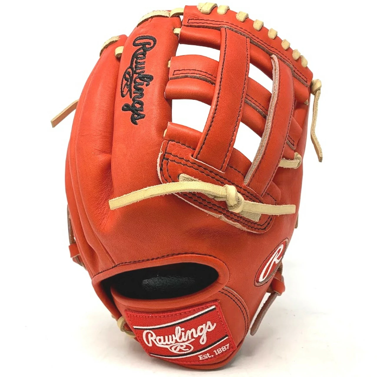 Rawlings Red Orange Heart Of The Hide 12 Inch H Web Right Hand Throw 4 Rawlings Red Orange Heart Of The Hide 12 Inch H Web Right Hand Throw - Image 4