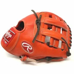 Rawlings Red Orange Heart Of The Hide 11.5 H Web Chocolate Lace Baseball Glove Right Hand Throw -Baseball Gloves Shop IMG 7050 46214.1667942820