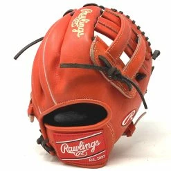 Rawlings Red Orange Heart Of The Hide 11.5 H Web Chocolate Lace Baseball Glove Right Hand Throw -Baseball Gloves Shop IMG 7052 85779.1667942819