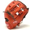 Rawlings Red Orange Heart Of The Hide 11.5 H Web Chocolate Lace Baseball Glove Right Hand Throw