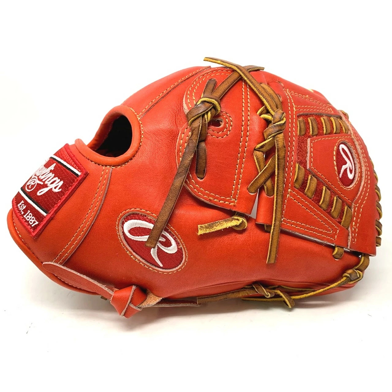 Rawlings Heart Of The Hide Red Orange 205-30 Baseball Glove 11.75 Right Hand Throw 5 Rawlings Heart Of The Hide Red Orange 205-30 Baseball Glove 11.75 Right Hand Throw - Image 5