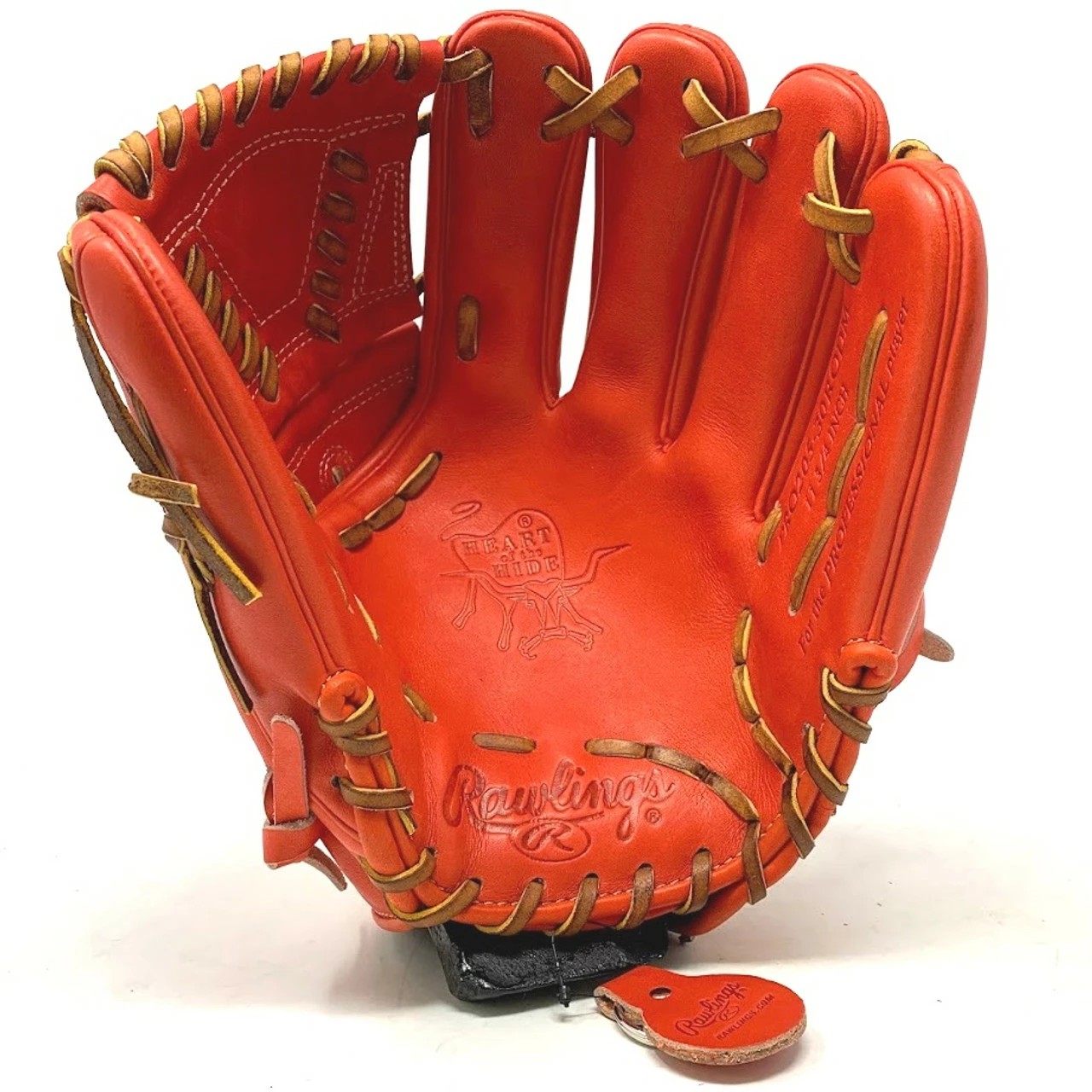 Rawlings Heart Of The Hide Red Orange 205-30 Baseball Glove 11.75 Right Hand Throw 2 Rawlings Heart Of The Hide Red Orange 205-30 Baseball Glove 11.75 Right Hand Throw - Image 2