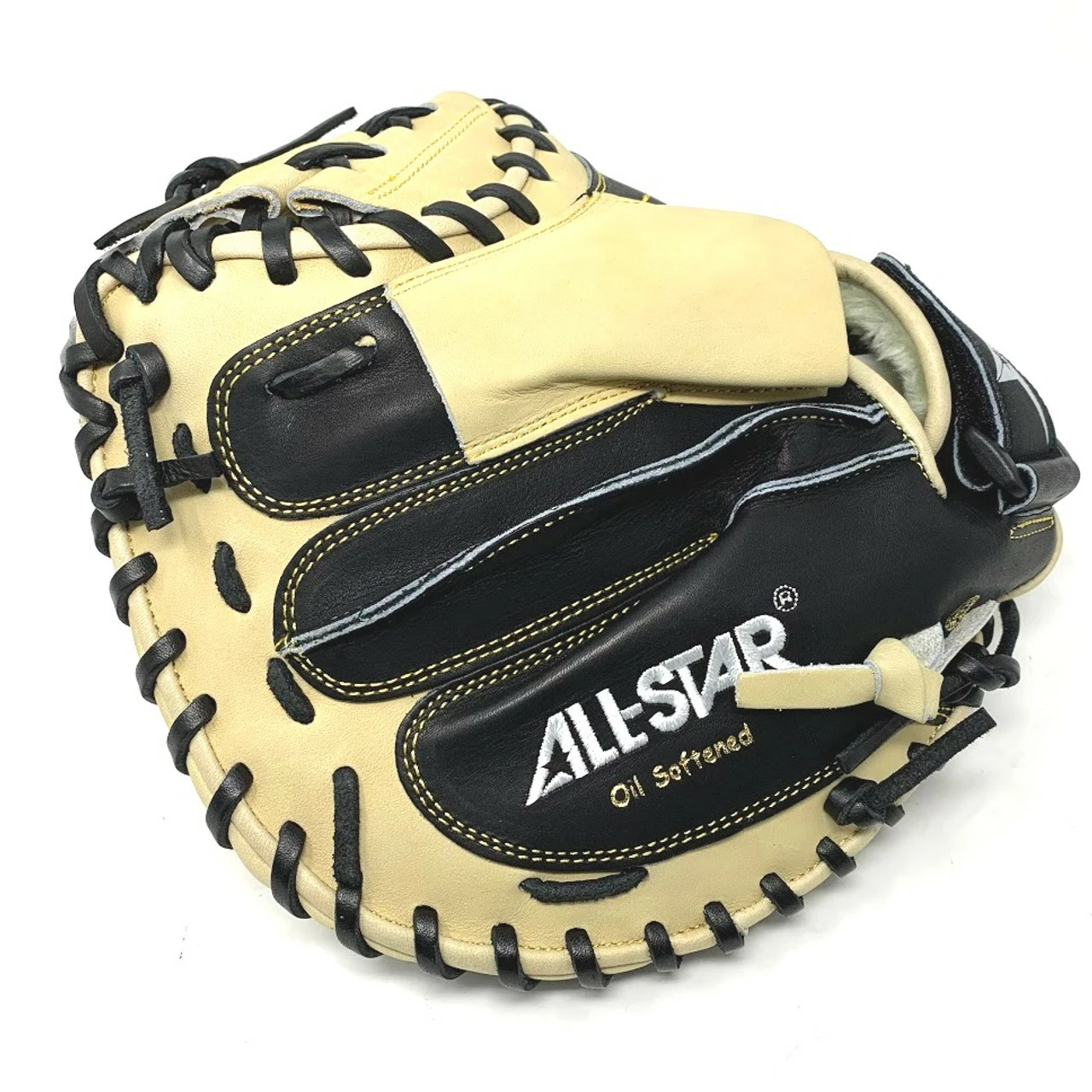 All-Star CM3100SBT Catchers Mitt Black/Tan 33.5 Inch Right Handed Throw 2 All-Star CM3100SBT Catchers Mitt Black/Tan 33.5 Inch Right Handed Throw - Image 2