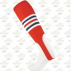 TCK - Twin City Knitting Socks TCK Multi Stripe Baseball Stir Ups -Baseball Gloves Shop TC300I7 RED 845 WP
