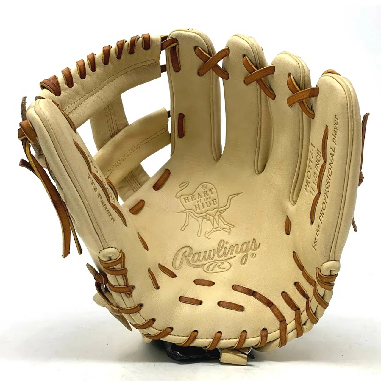 Rawlings Heart Of The Hide PRO-TT2 Baseball Glove 11.5 Camel Tan Laces Right Hand Throw 2 Rawlings Heart Of The Hide PRO-TT2 Baseball Glove 11.5 Camel Tan Laces Right Hand Throw - Image 2