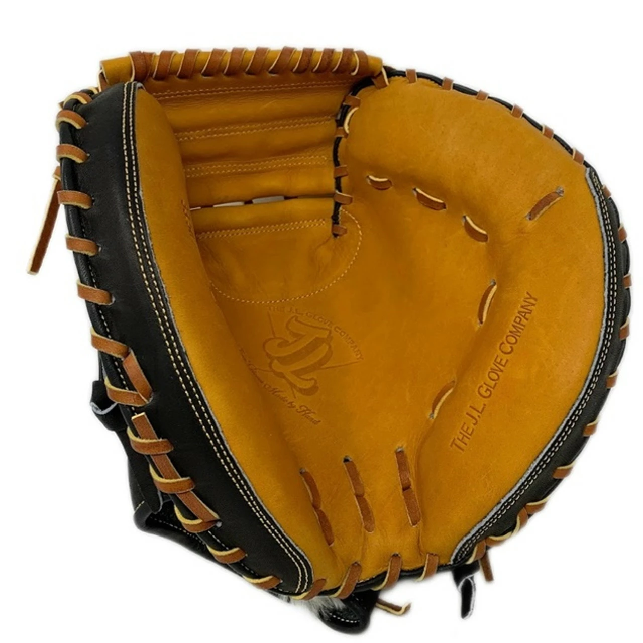JL Glove Co Catchers Mitt BK11 33.5 Inch Black Tan Right Hand Throw 4 JL Glove Co Catchers Mitt BK11 33.5 Inch Black Tan Right Hand Throw - Image 4